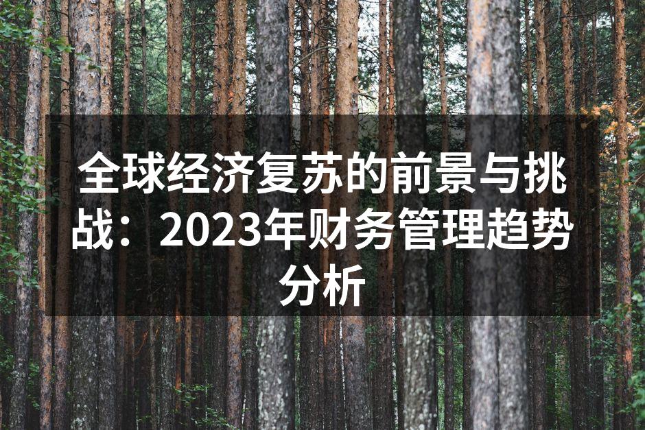 全球经济复苏的前景与挑战：2023年财务管理趋势分析