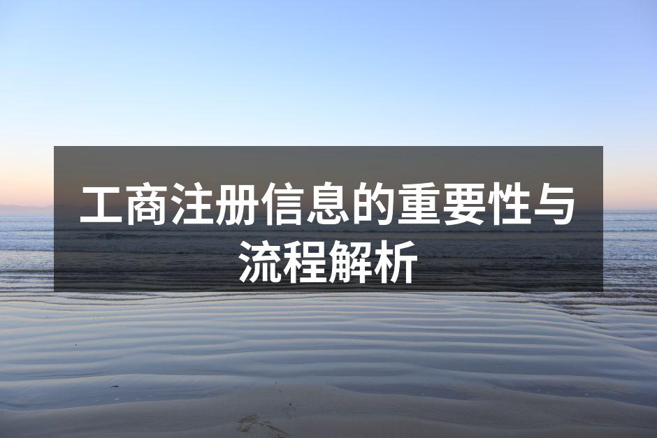 工商注册信息的重要性与流程解析