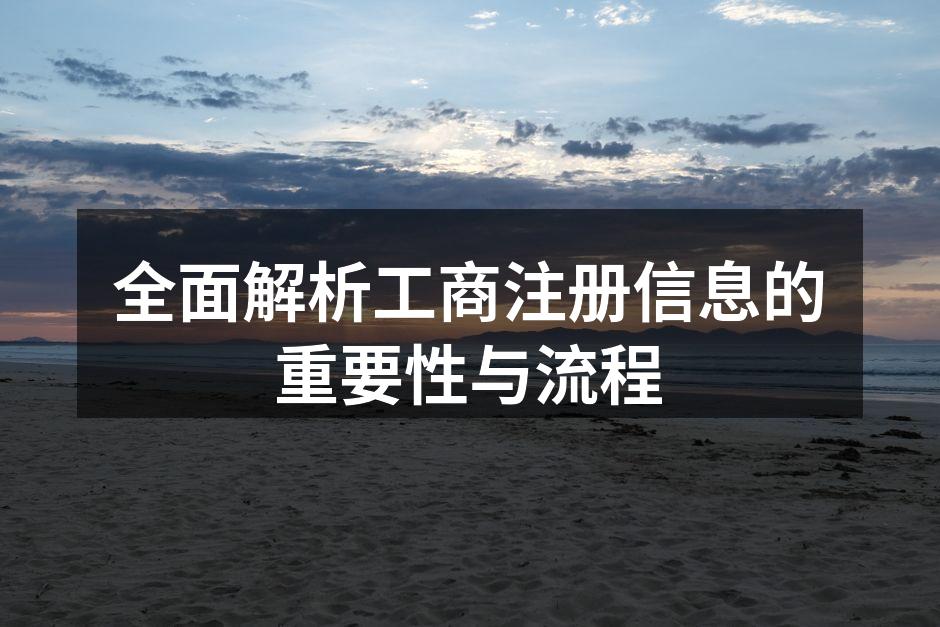 全面解析工商注册信息的重要性与流程